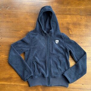 American Eagle Zip Up Fleece Hoodie Navy Sz M